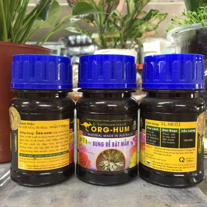 Phân bón ORG-HUM bổ sung Humic Acid và Fulvic Acid chai 100ml