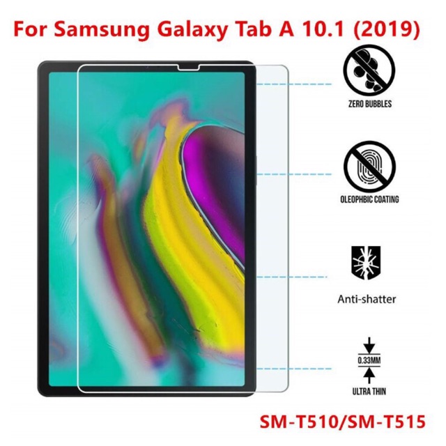 Samsung Galaxy Tab A 10.1 2019 kính cường lực Bảo vệ màn hình SM-T510 T515 màn Miếng dán Screen Protector