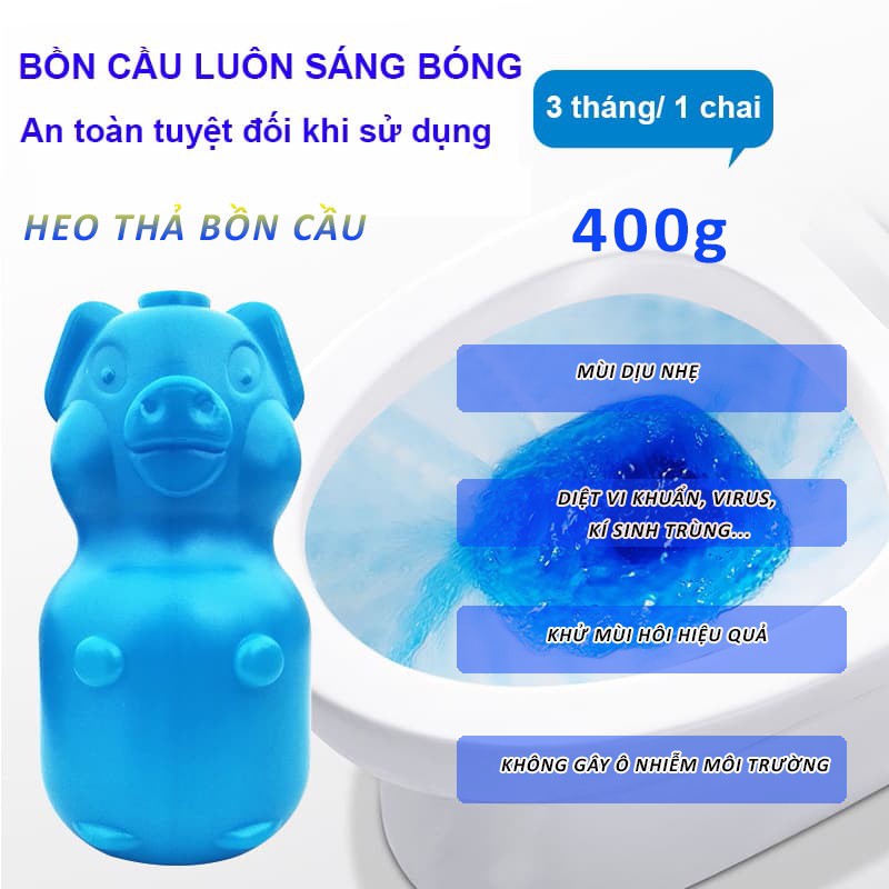 Lọ Heo Thả Bồn Cầu Diệt Khuẩn Siêu Tiết Kiệm (3 Tháng/1 Lọ) – Viên Thả Bồn Cầu,Khử Mùi Hôi Diệt Vi Khuẩn Gấp 40 Lần