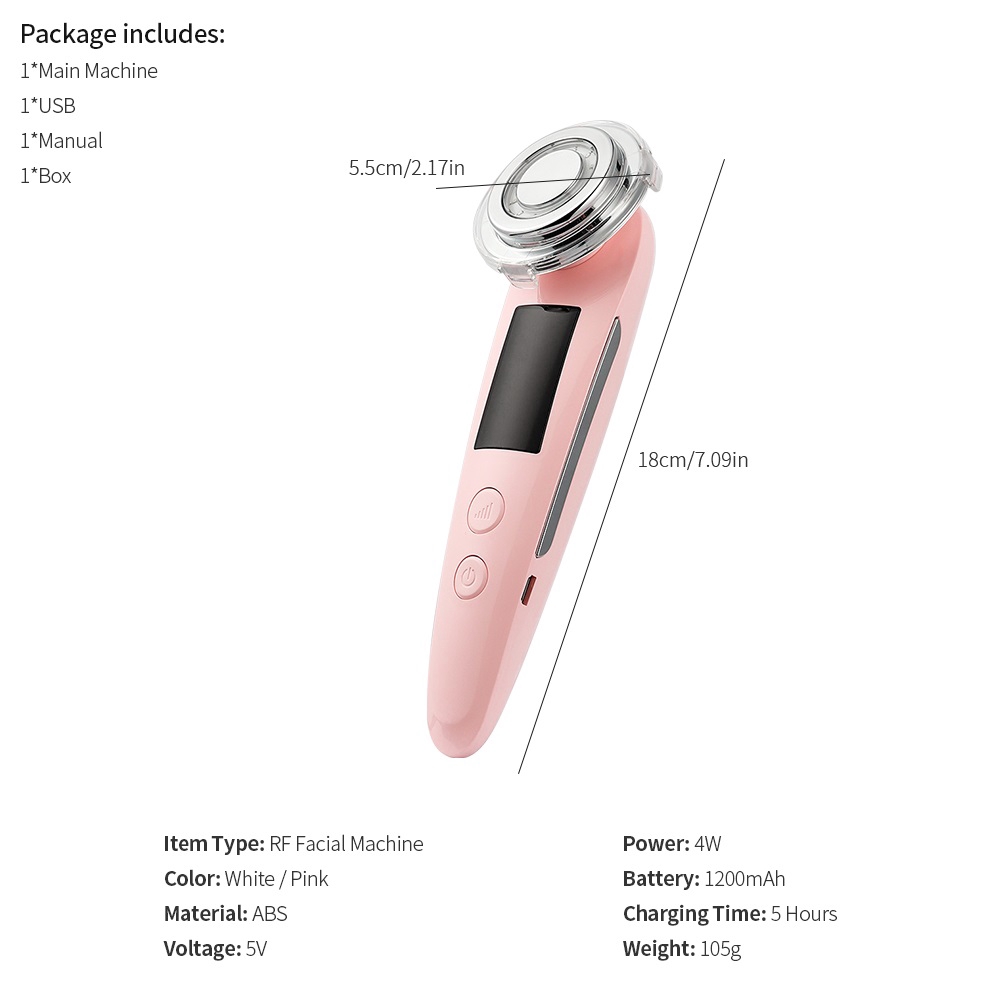 Máy rung ion FOREVERLILY làm sạch sâu nâng cơ mặt màu đỏ / xanh dương