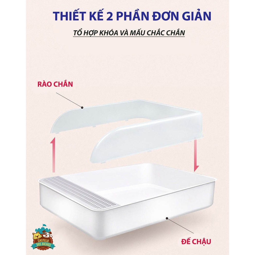 CHẬU VỆ SINH CHO CHÓ MÈO CAO CẤP CHÍNH HÃNG - SẢN PHẨM ƯA CHUỘNG CHO MÈO