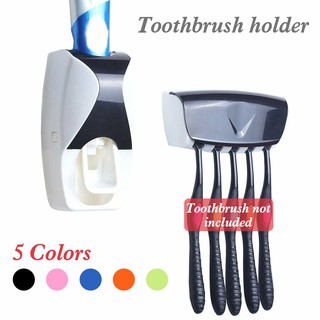 Dụng Cụ Lấy Kem Đánh Răng Tự Động + Giá Treo 5 Bàn Chải Đánh Răng