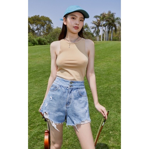 Vero Moda áo không tay ôm sát cổ tròn phong cách size S new tag