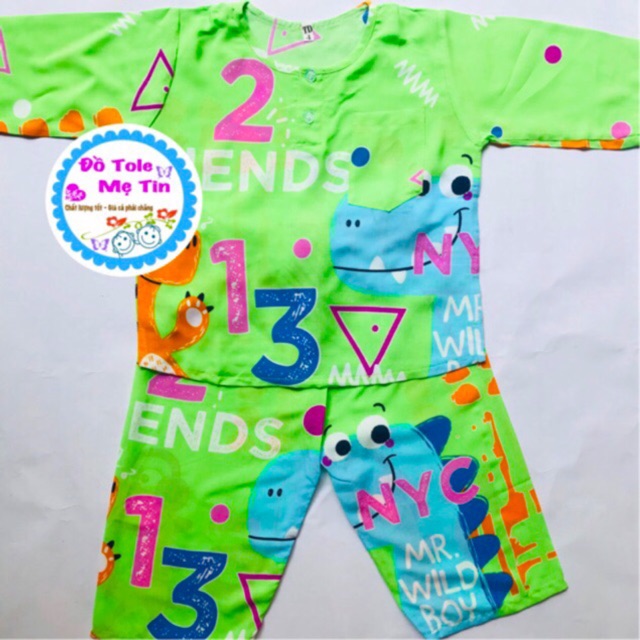 Đồ bộ tôn (lanh) dài cho bé trai size 2-10 (5-26kg)