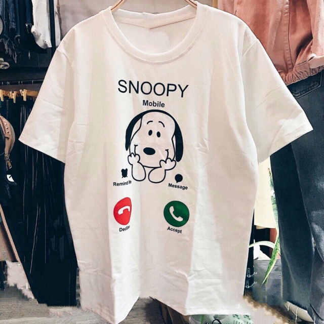 ÁO THUN NAM NỮ UNISEX PEANUTS 2 CÓ SIZE TRẺ EM CHO CẢ GIA ĐÌNH AOMIVN V1812