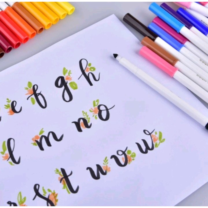 BÚT LÔNG MÀU Fiber Pen Colokit 36 Màu, Bút Viết Calligraphy, Hán Tự, Thư Pháp