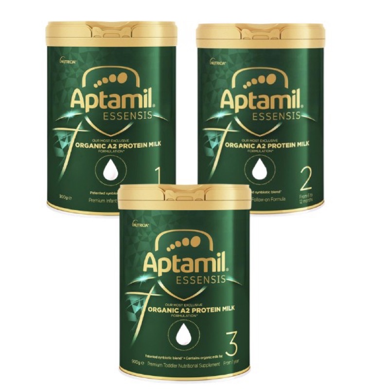 Sữa Aptamil Essensis Organic Đủ Số 1,2,3 Sữa Hữu Cơ Đạm Sạch Hỗ Trợ Tăng Sức Đề Kháng Cho Bé Hộp 900g