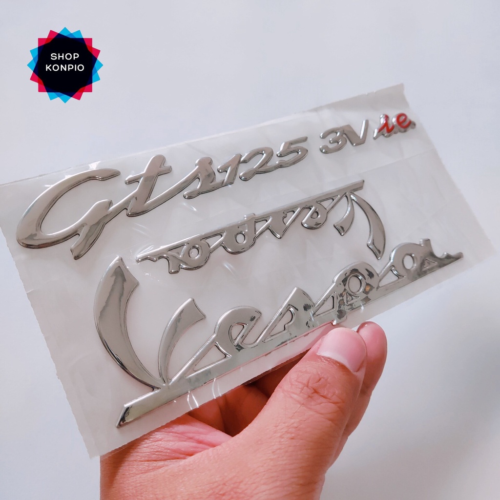 Tem 3D Vespa GTS 125 3V Ie Dán Xe Chống Thấm Nước