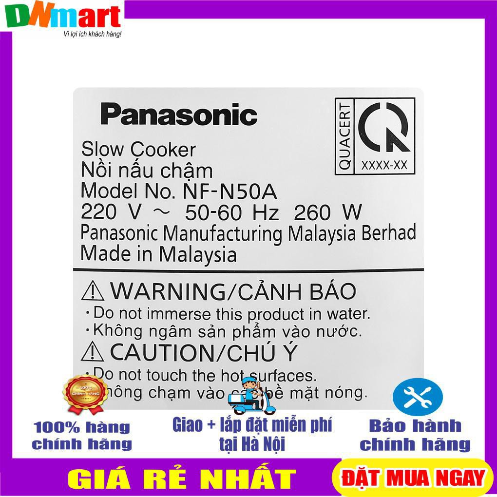 Nồi nấu chậm Panasonic NF-N50ASRA dung tích 5L