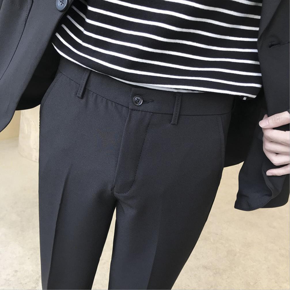 [Tiền Nào Của Đấy]Quần Baggy Nam Màu Đen Ống Rộng Dành Cho Học Sinh Vải Không Xù Phong Cách Hàn Quốc -V01 | BigBuy360 - bigbuy360.vn