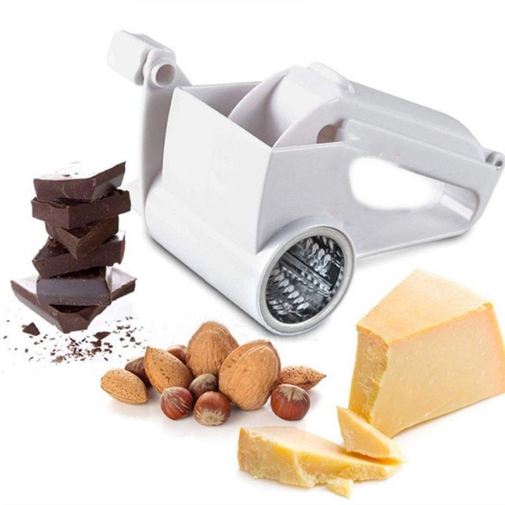 Dụng Cụ Bào Phô Mai Kèm Trống Xoay Bằng Thép Không Gỉ