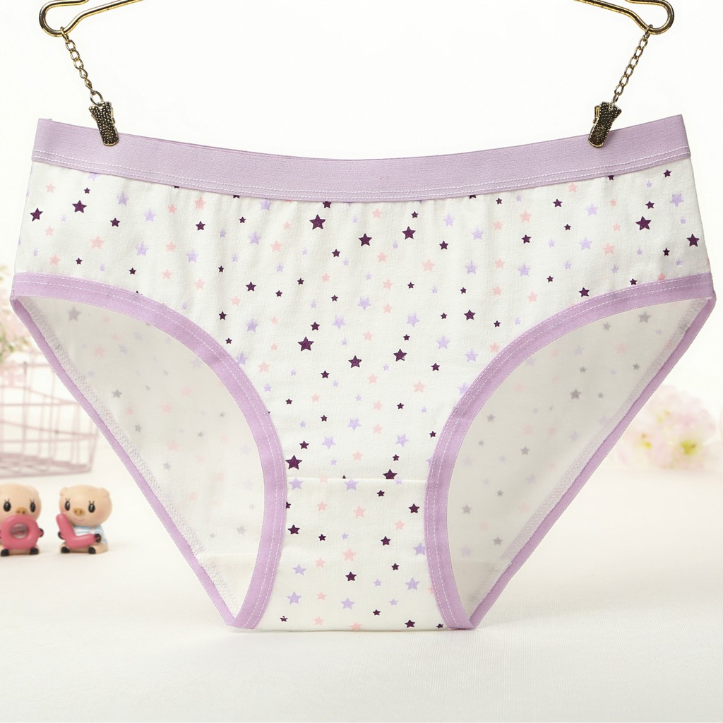 Set 5 quần lót nữ dễ thương NuciFera  chất cotton mềm mại co dãn mẫu Hoa Sao