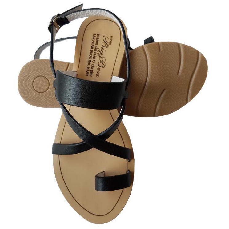 Giày Sandal Nữ Xỏ Ngón BIGBEN Da Bò Thật SDĐ65