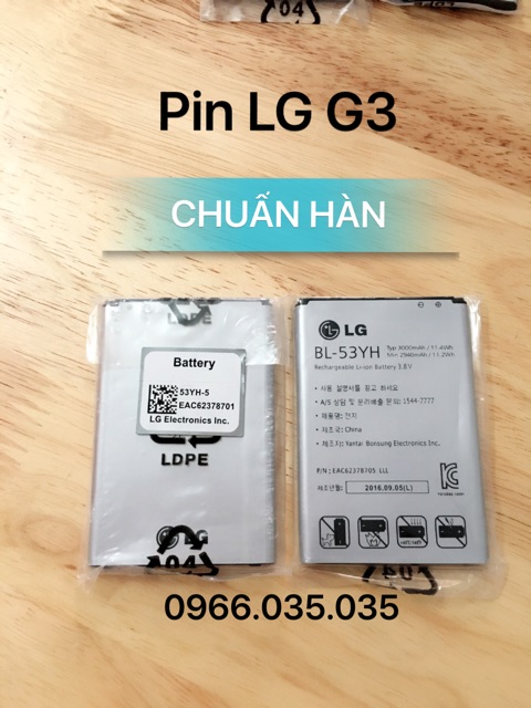 Pin LG G3 Chính Hãng