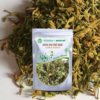 Hoa đu đủ đực khô 100g [Loại 1], Trà hoa đu đủ đực - Ngâm mật ong ngậm giảm ho, Ngăn ngừa ung thư