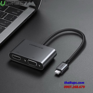 Cáp USB C To HDMI và VGA Ugreen 50505
