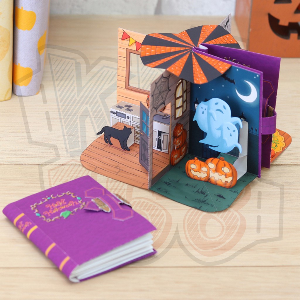 Mô hình giấy Lễ hội Sách Halloween Mini