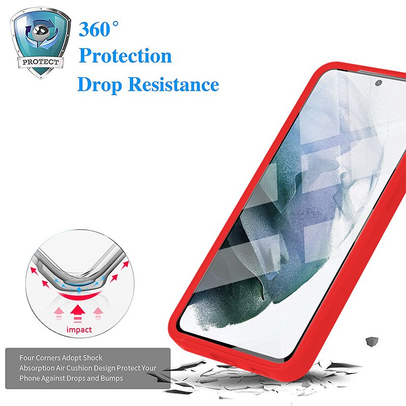Ốp điện thoại bảo vệ toàn diện 360 độ cho Samsung S21 Plus Ultra A71 A51 4G A03S A21S A22 A52 5G A52S
