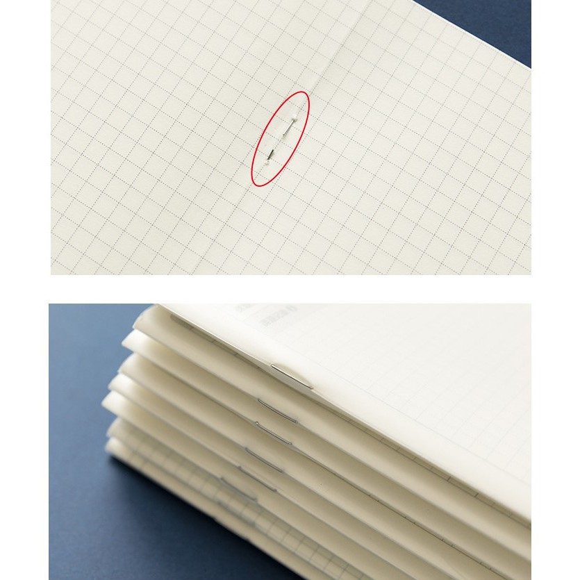 Sổ tay B5 bìa nhựa trong các mẫu dotgrid và ô vuông 40 tờ