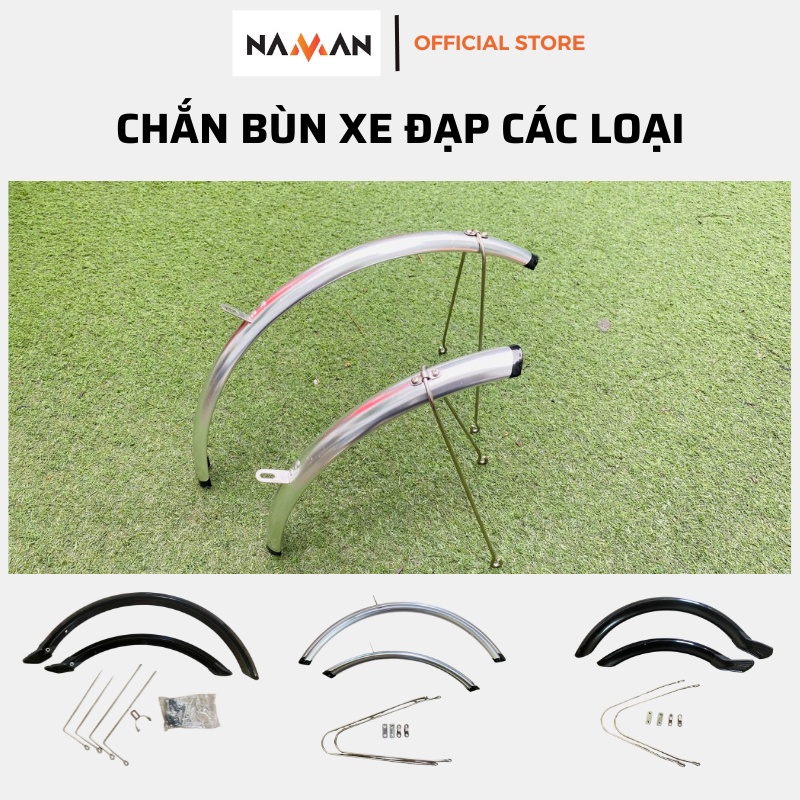 Chắn bùn xe đạp nhôm nhựa 16inch 20inch bạc cong các loại