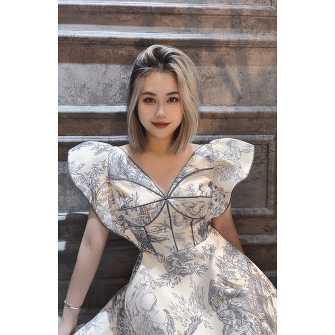 ĐẦM TAPTA IN HỌA TIẾT CỰC CHẤT UP