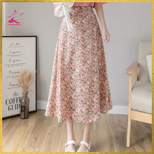 [ mua 1 tặng kính mát] Chân Váy Hoa  Xòe 2021- vải mát, nhẹ. | BigBuy360 - bigbuy360.vn