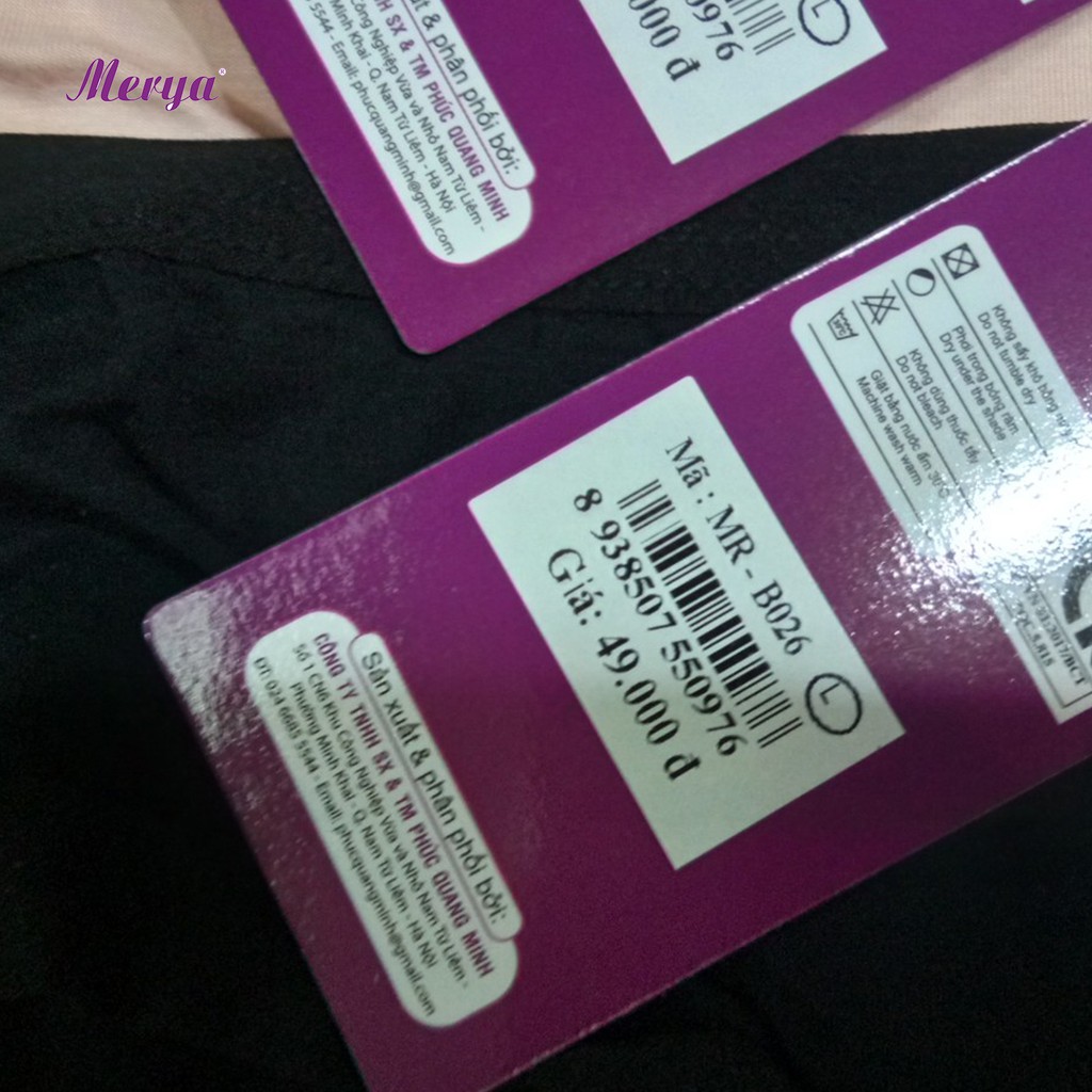 Quần lót nữ cotton trơn cạp thấp Merya B062 chống hăm, mềm mại thoáng mát,kháng khuẩn khử mùi