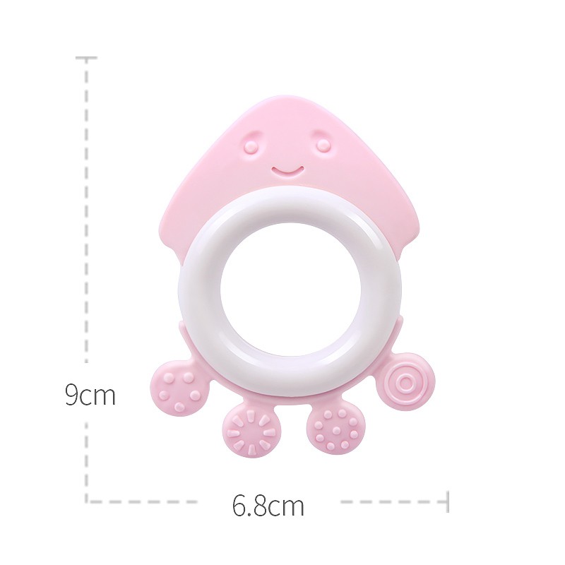 LEQIAZHIXING Baby Teether Molar Stick Baby Cắn Hải sản Đồ chơi hải sản Laiya Nhai Keo đeo tay Silicone Túi đồ chơi có thể nấu được