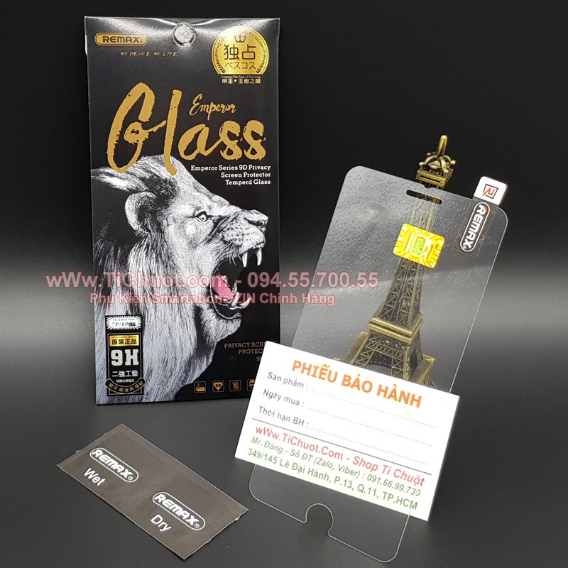 Kính Cường Lực iPhone 7 Plus/ 8 Plus Remax mỏng 0.15mm - KO FULL, 9H-2.5D