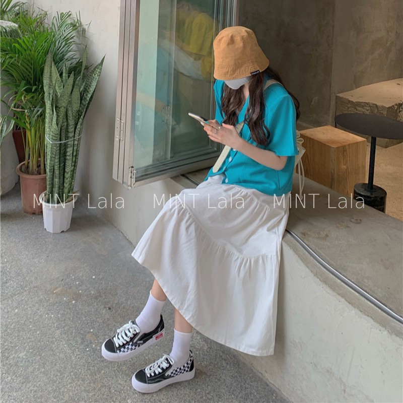 Chân Váy Trắng Xòe Dài Qua Gối 3 Tầng Vintage - Loại Đẹp | BigBuy360 - bigbuy360.vn