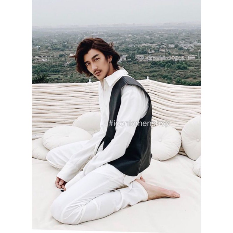 Áo gile da kiểu nửa thân