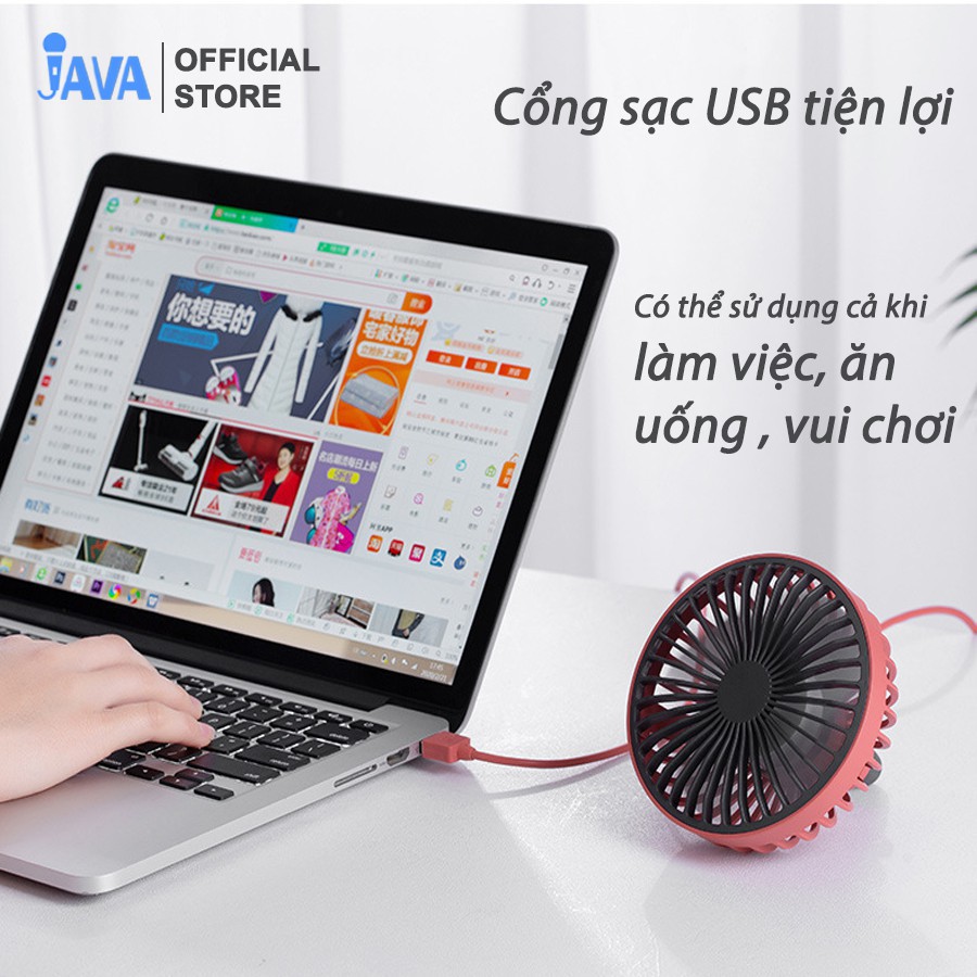 Quạt gió xe hơi, oto làm mát 360 độ - Kẹp được ghế sau, cửa gió điều hòa
