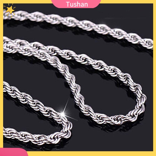 Vòng cổ Mạ Bạc 925 Dạng Xoắn Thời Trang