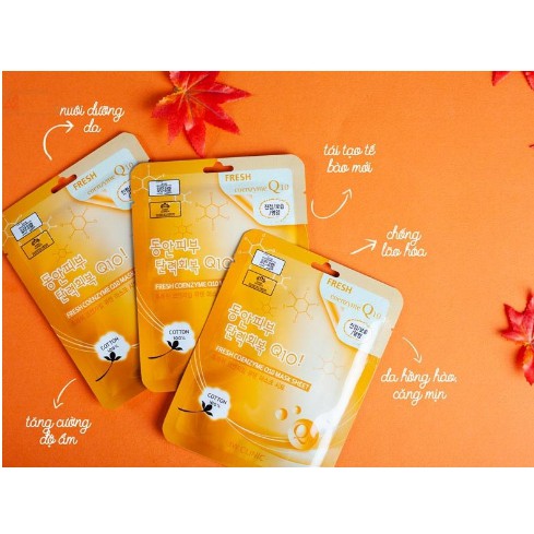 Mặt nạ bổ sung Collagen 3W Clinic Fresh Coenzyme Q10 Mask Sheet 23ml