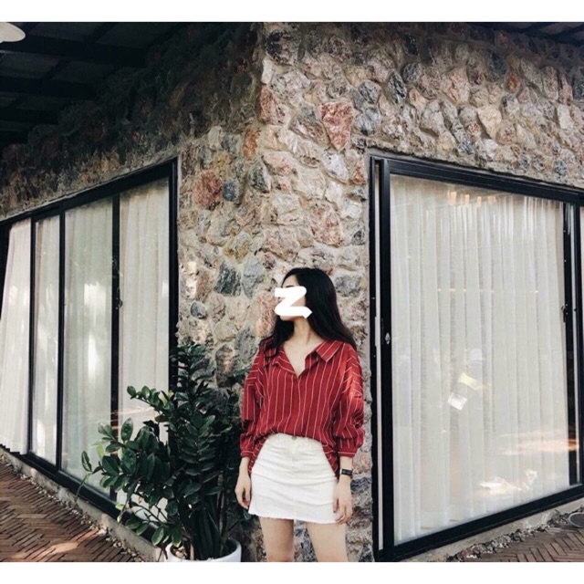 Áo sơ mi kẻ sọc cho nam và nữ (ảnh thật, video thật) đen, đỏ, trắng, hồng đỗ | BigBuy360 - bigbuy360.vn