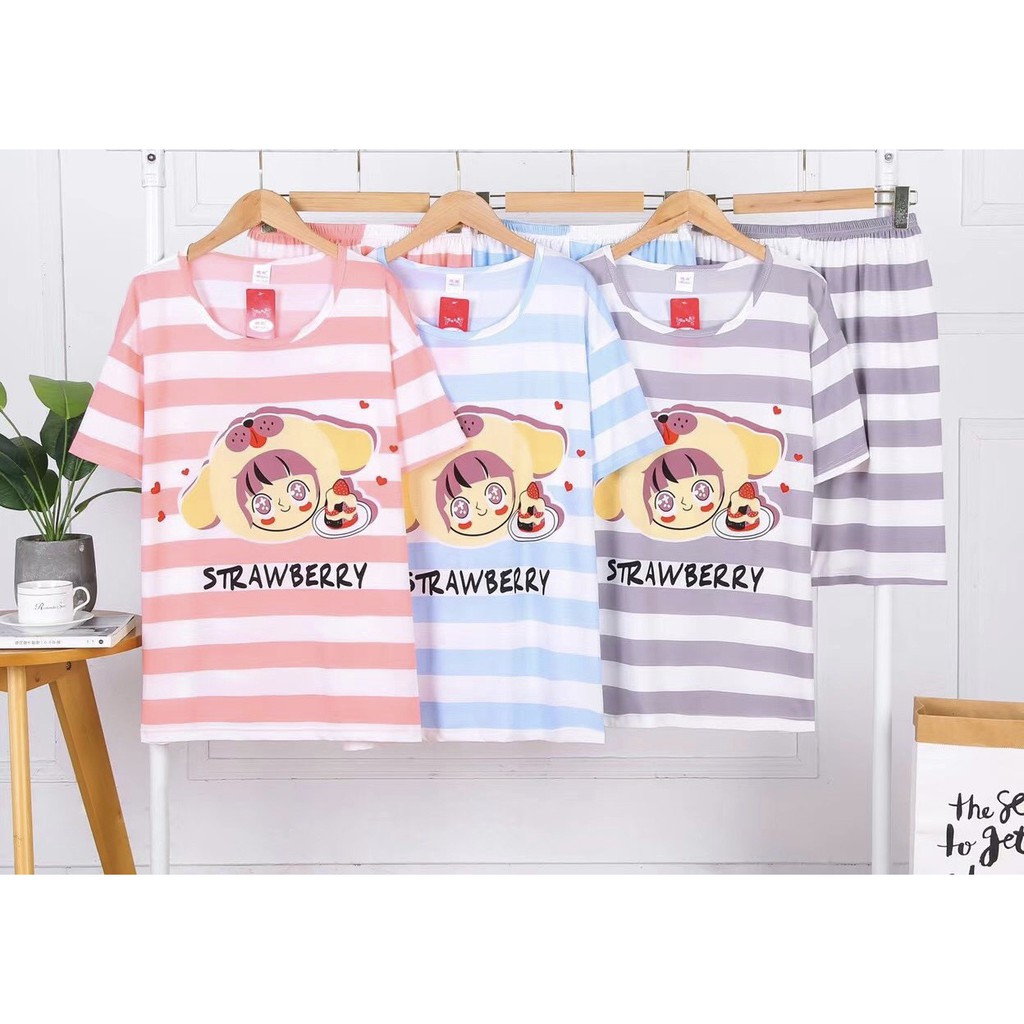 đồ bộ mặc nhà dễ thương, đồ ngủ size to, bộ mặc nhà, bộ thun mặc nhà, đồ ngủ nữ, bộ thun Quảng Châu, đồ bộ nữ