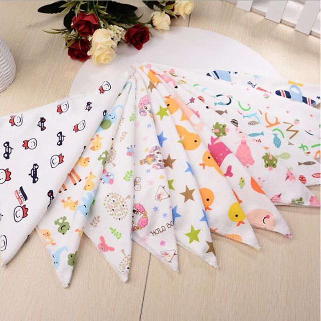 Set 5 yếm cotton 2 lớp goodmama cho bé trai/gái