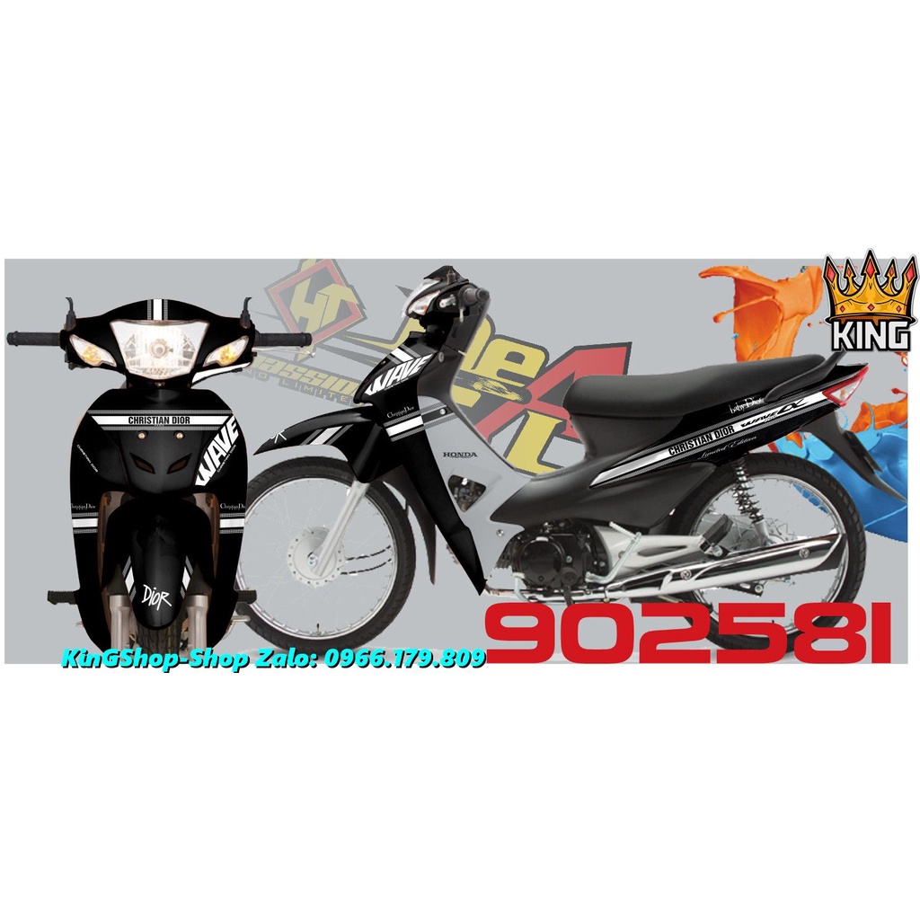 Tem Rời Wave Dior Full Màu 50cc,100cc - Ảnh Thật #Temxemay#Decal #Wave50 #Wave100 #Wave100cc