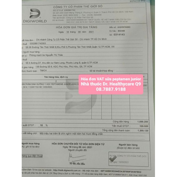 Sữa peptamen Junior 400g cao năng lượng cho trẻ suy dinh dưỡng, chậm tăng cân, bệnh nặng, nuôi ăn tĩnh mạch