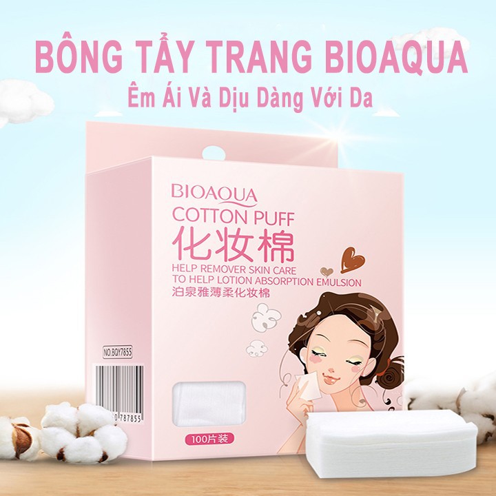 Combo Nước Tẩy Trang Và Bông Tẩy Trang Tẩy Sạch Bụi Bẩn | BigBuy360 - bigbuy360.vn
