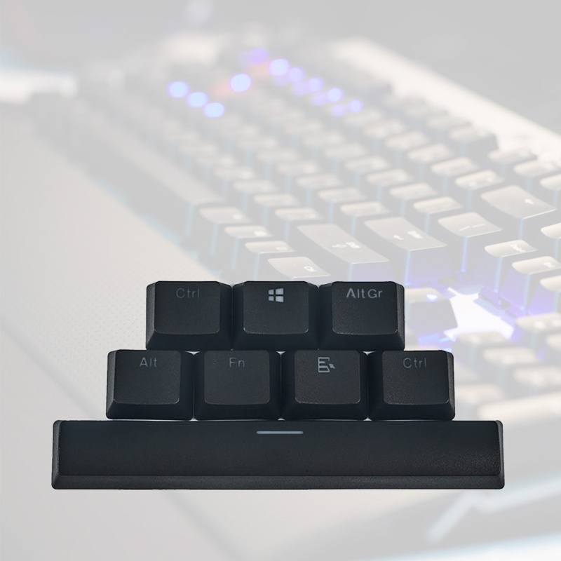 Set 8 Bàn Phím Cơ PBT Hai Màu Trắng Đen 6 25U