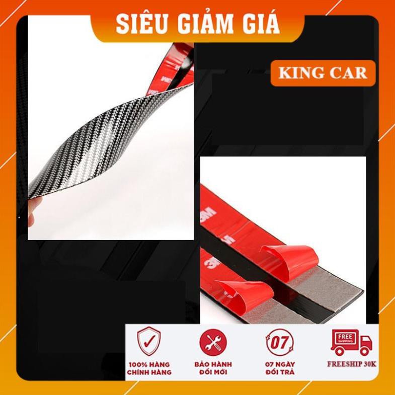 Nẹp dán cao su vân carbon, dải nẹp carbon trang trí và chống trầy xước xe ô tô - Shop KingCar