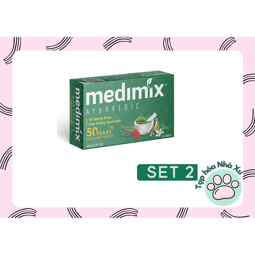 [CHÍNH HÃNG] Set 2 xà phòng Medimix 125gr 18 thảo dược