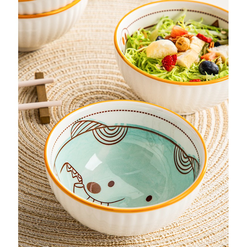 Bát Gốm Sứ Ăn Dặm Hình Dễ Thương Cho Bé, Bát Ăn Cơm Cho Bé