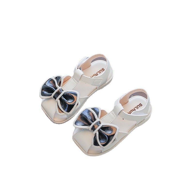 Sandal rọ cho bé gái đế chống trượt, gắn nơ xinh xắn thời trang hè fakahao , có quai dán 2- 8 tuổi Babybees (S112)