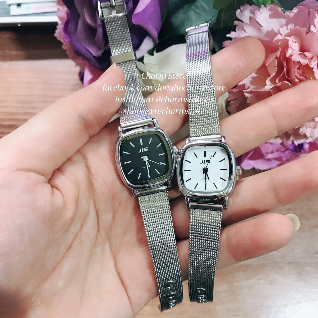 Đồng hồ nữ JIS mặt vuông cá tính, dây thép nhuyễn không gỉ -  Đồng hồ thời trang chính hãng | BigBuy360 - bigbuy360.vn