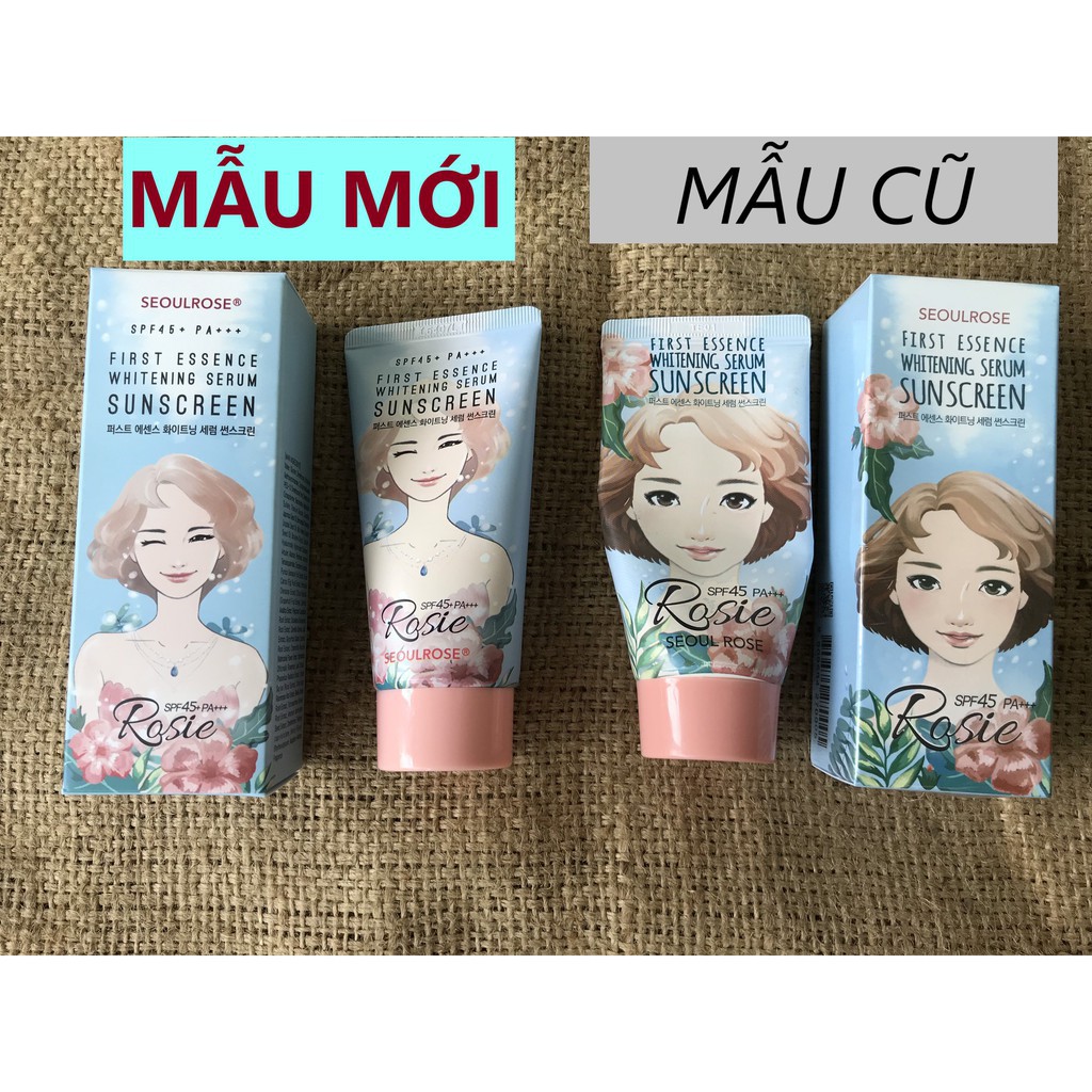 Kem Chống Nắng SeoulRose Rosie First Essence Whitening Serum Suncreen SPF 45+ PA+++ | BigBuy360 - bigbuy360.vn
