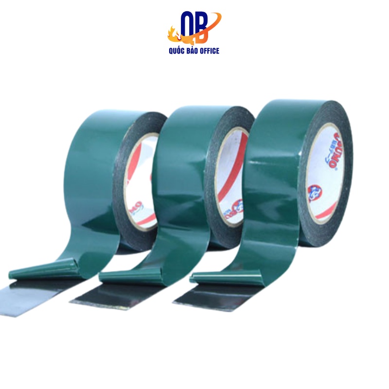 Băng Dính Xốp Xanh 2 Mặt - Dán Thảm, Loại Tốt Siêu Dính Đàn Hồi Chịu Lực Tốt Khổ 1.2/ 1.8/ 2.5/ 5cm - 1 cuộn