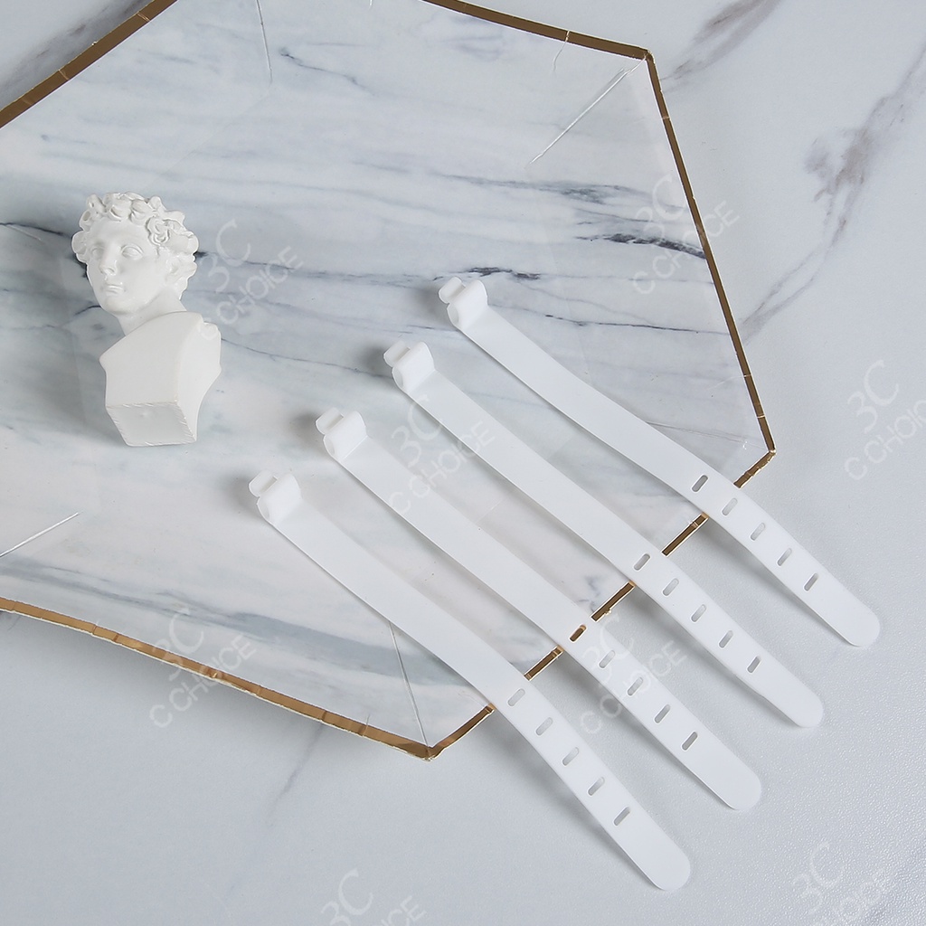 Dây silicon quấn dây cáp tai nghe nhiều màu sắc kích thước 13CM/7CM