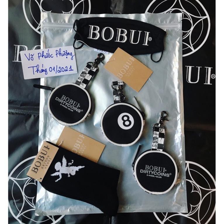 Khẩu trang mask BOBUI logo màu đen